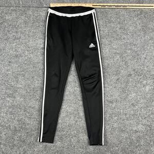 Adidas Track Pants Girls XS Black Climalite Slim Fit‎ Stretch Athletic Joggers